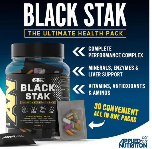 Applied Nutrition Black Stak – The ultimate health pack – 30 Sachets